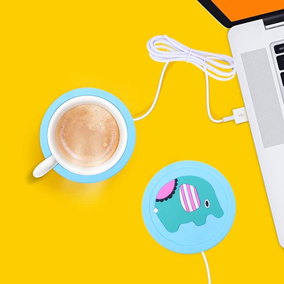 Rvkxad USB Mug Warmer, Heated Cup Warmer Pad for Coffee Tea Drinks, Portable Beverage Warmer Mat
