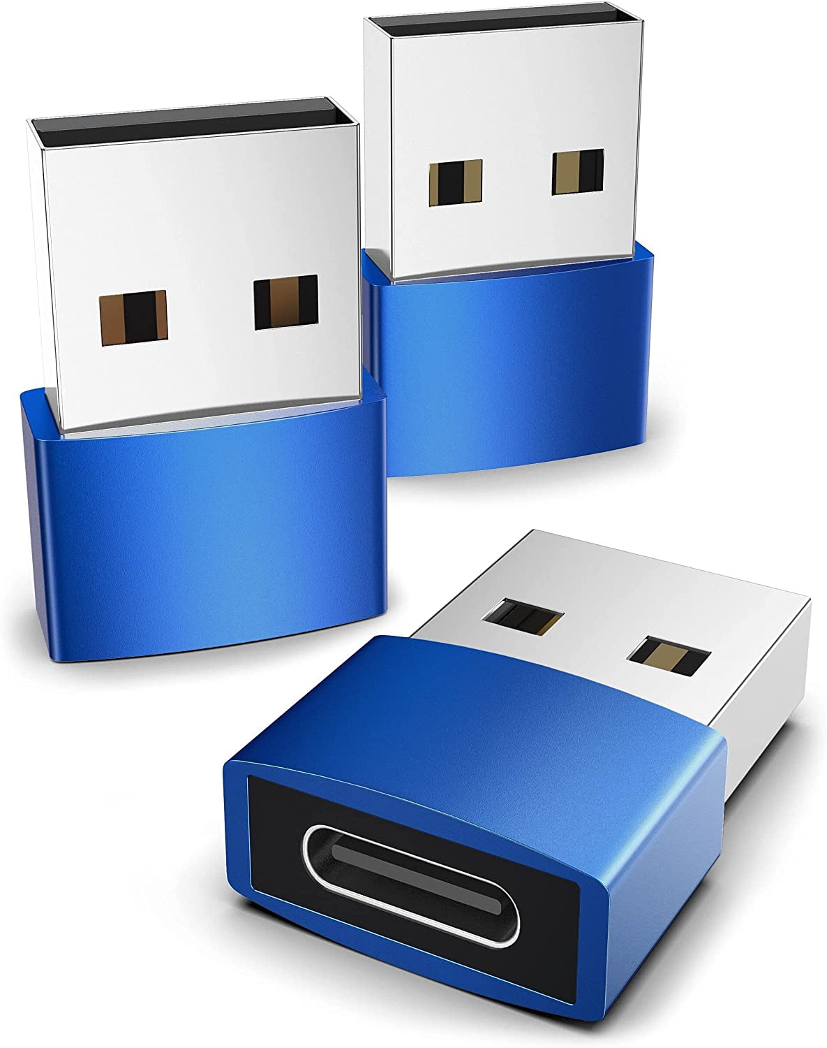 Usb c female to usb a male adapter 3 pack type c charger cable power 