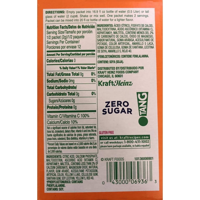 2-Pack Tang Jumbo Orange Drink Mix – 58.9 Oz Each, With Vitamin C, Kosher