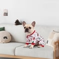 thumbnail image 3 of Christmas Dog Cat Apparel, Winter Holiday Santa C|Ause Apparel Shirt Jumpsuits with Sleeves Soft Warm Pet Clothes for|_Boys_Girls Small Pet Puppies Dog Christmas Gifts(#J03,L), 3 of 7