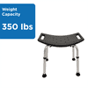 Equate Shower Bench and Bath Stool, 350lbs Capacity, Black