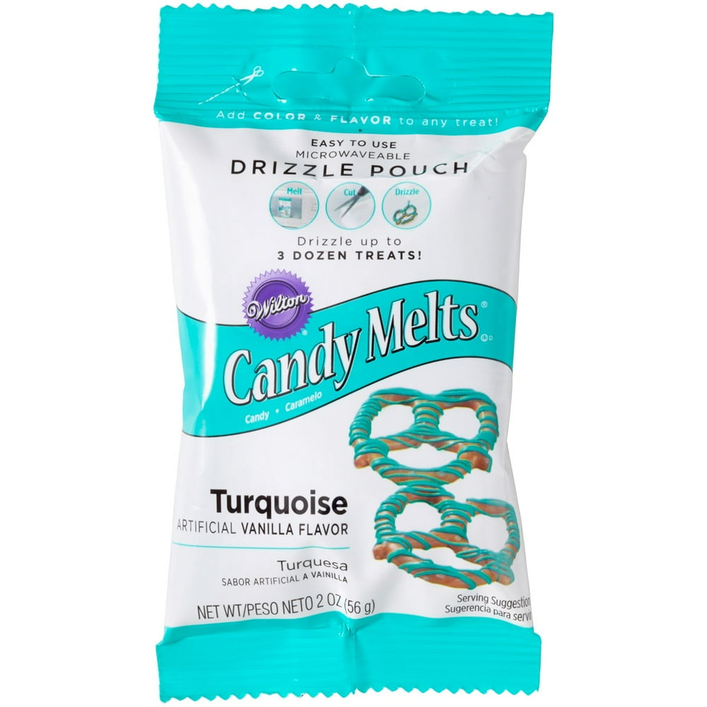 Wilton Turquoise Candy Melts Drizzle Pouch, 2 oz.