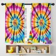 thumbnail image 5 of Blackout Kids Curtains,Rainbow Tie Dye Mandala Pattern Childrens Insulated Curtains Set Of 2,Bedroom Essentials,Toddler Room Decor 42"x54", 5 of 5