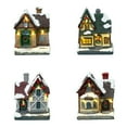 thumbnail image 3 of Christmas Winter Village Houses,LED Lighted DIY Christmas Figurines Christmas Miniature Resin Ornament Christmas Street Lamp Room Decor, 3 of 5