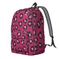 thumbnail image 2 of Black and Pink Leopard Print Backpack for School, Cute School Bag with Adjustable Shoulder Straps and Padded Back, 15.7"x11.8"x5.5", 2 of 5