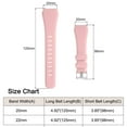 thumbnail image 2 of Uxcell Rubber Watch Band 20mm Width, Unique Design Silicone Strap for Smart Watch Pale pink, 2 of 5
