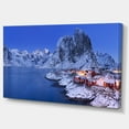 thumbnail image 2 of Cabanes de Pêcheurs en Hiver - Art Mural Moderne sur Toile, 2 of 4