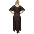 thumbnail image 3 of Bimba Women's Brown Long Maxi Dress With Tassel Scarf Designer Boho Dresses-20, 3 of 9