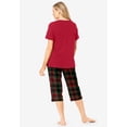 thumbnail image 2 of Dreams & Co. Plus Size 2-Piece Capri PJ Set, 2 of 6