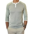 thumbnail image 2 of 3/4 Sleeve Henley, 2 of 4