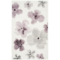 SAFAVIEH Adirondack Feride Floral Area Rug, Ivory/Purple, 3' x 5'