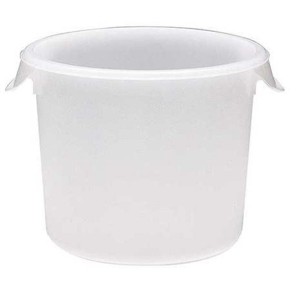 RUBBERMAID Round Storage Container,8 qt,Lid 1GAF4 FG572400WHT Walmart