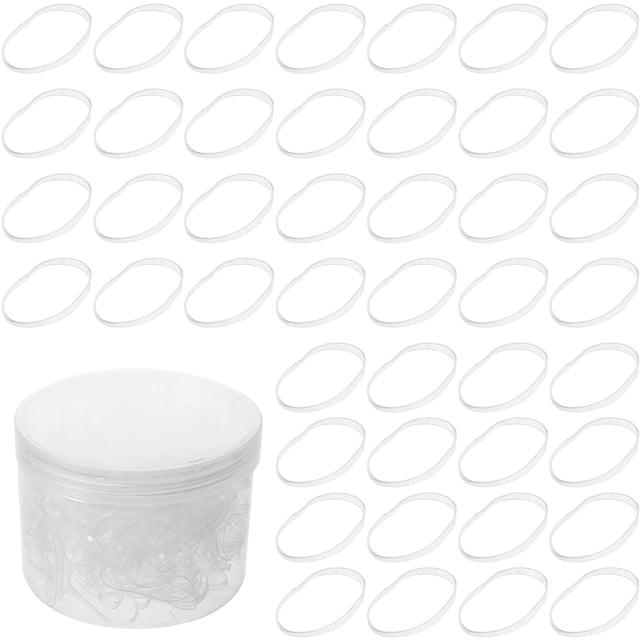 300 gomas elásticas transparentes para el pelo, mini gomas de goma con caja, pequeñas gomas elásticas para niñas, niños y mujeres, accesorios para el cabello