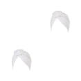 thumbnail image 2 of Sonducket Turbante Nudo Estilo étnico Interior Hijab Espiral Beanie Color sólido Moda Loss Bonnet Decoración Ropa diaria Boda Blanco Blanco 2Conjunto, 2 of 6