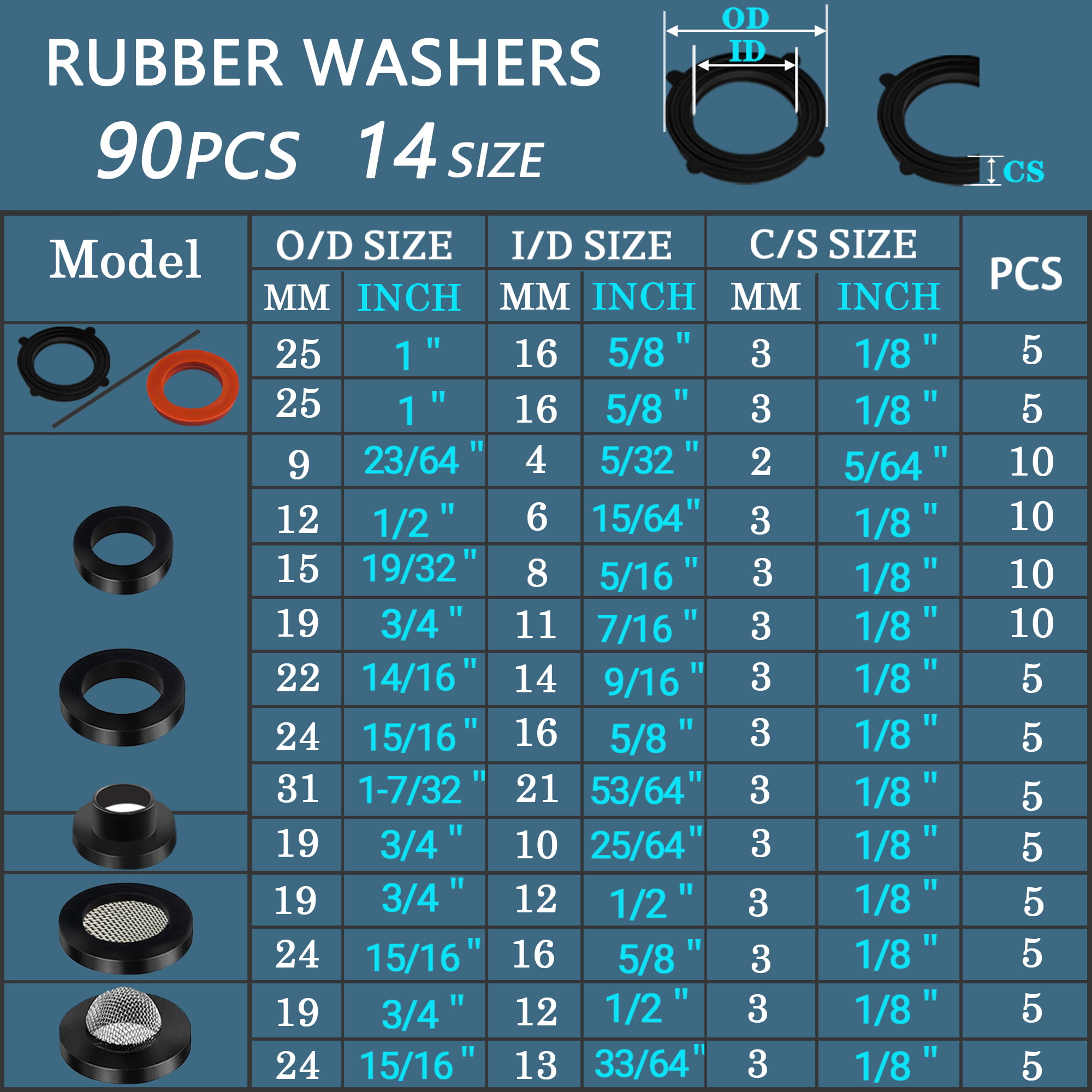 180pc O-ring Rubber NBR Seal Assortment Washer Gasket O Ring Kit Repair  Faucet Pipe Car Plumbing Pneumatic Accessory Tool Set - AliExpress