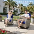 thumbnail image 4 of Ovios 9 Pieces Outdoor Patio Sectional Furniture with 54" Gas Propane Fire Pit Table All-Weather Rattan Wicker Conversation Set with Swivel Glider Rocking Chair for Backyard, 4 of 10