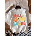 thumbnail image 3 of Girls & Boys "School Year Theme Cotton Graphic Tees, Back To School Clothes Girls, Black Casual Style Summer Shirts With Pencil and apple Pattern, Gift For First Day of School, 3 of 6
