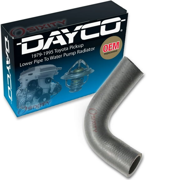 Dayco Lower Pipe To Water Pump Radiator Coolant Hose compatible with Toyota Pickup 2.4L L4 1979-1995