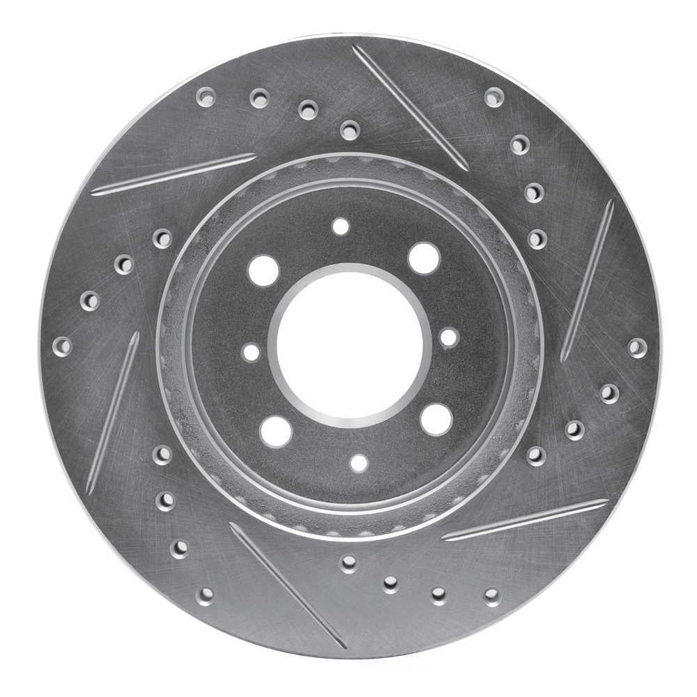 Dynamic Friction Company 631-76018L DFC Brake Rotor - Drilled And Slotted - Silver