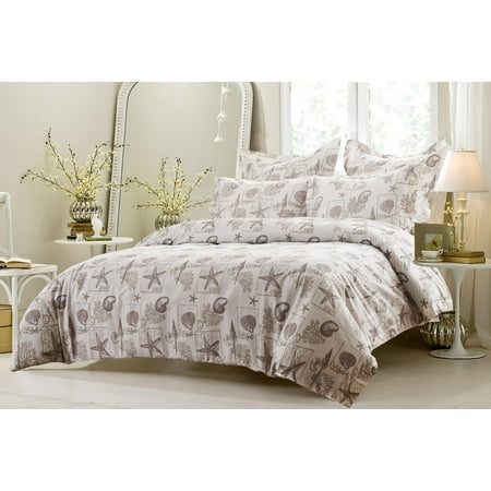 6pc Seashell Beige Bedding Set-Includes Comforter and
