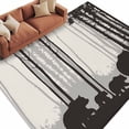thumbnail image 2 of Forest Bear Area Rug 6x9 FT, Non Slip Living Room Throw Carpet, Black Grey Country Farmhouse Nature Tree Washable Soft Large Floor Carpet Non-Shedding Rug for Bedroom Dining Room Play Room, 2 of 9