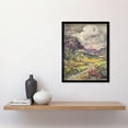 thumbnail image 2 of Stormy Clouds over Hills Landscape Illustration Art Print Framed Poster Wall Decor 12x16 inch, 2 of 5