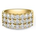 thumbnail image 4 of Pompeii 3 Ct Diamond Three Row Women's Wedding Anniversary Ring in White or Yellow Gold, 4 of 4