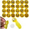 Kicko Emoticon Noise Putty Toys for Kids - 24 Pack Smiling Slimes - Ideal for Sensory