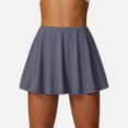 thumbnail image 2 of Women's High Waist Flowy Athletic Skirt with Built-In Shorts - X Large, Gray, 2 of 6