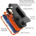 thumbnail image 6 of For Samsung Galaxy A15 5G Phone Case, Ebizware Shockproof Case with Built-in Screen Protector and Holster Belt Clip Military Grade Heavy Duty Kickstand Cover for Galaxy A15 5G - Black/Orange, 6 of 10