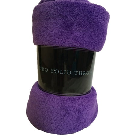 Decotex Warm & Cozy Lightweight Super Soft Plush Fleece Throw Blanket (50" X 60", Purple)