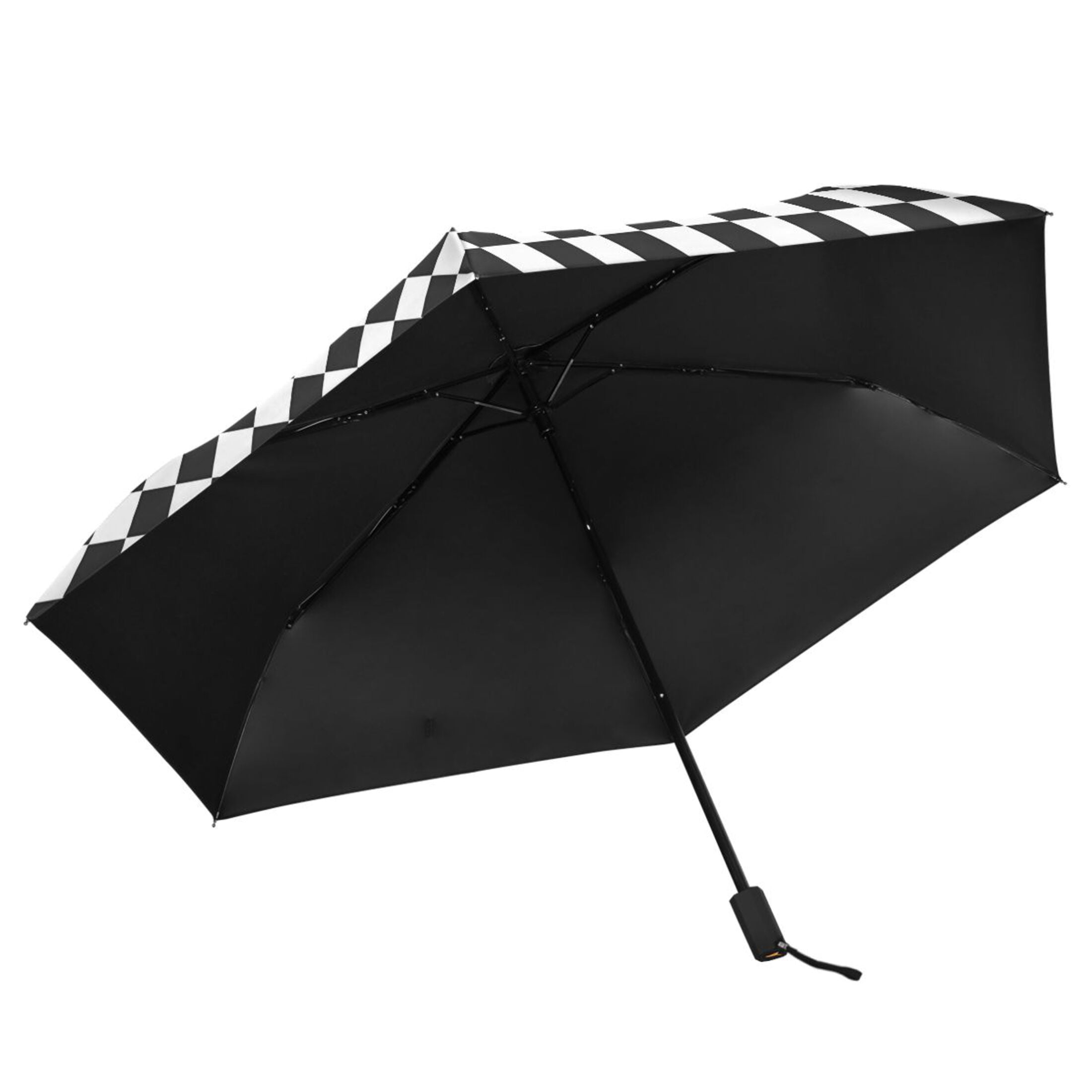 ALAZA Buffalo Checkered UPF 50+ Compact Folding Umbrella for Rain Travel Umbrella Packable
