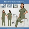 thumbnail image 6 of VIAOLI  Scrub for Women Set Y-neck Scrub Top & Cargo Pants, Breathable, Quick Drying, 6 of 6