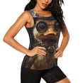 thumbnail image 2 of Lsque Vintage Gentleman Duck Printed Workout Tank Tops for Women, Athletic Sports Tank Tops, Compression Sleeveless Dry Fit Shirts,Sleeveless Yoga Shirt-X-Large, 2 of 9