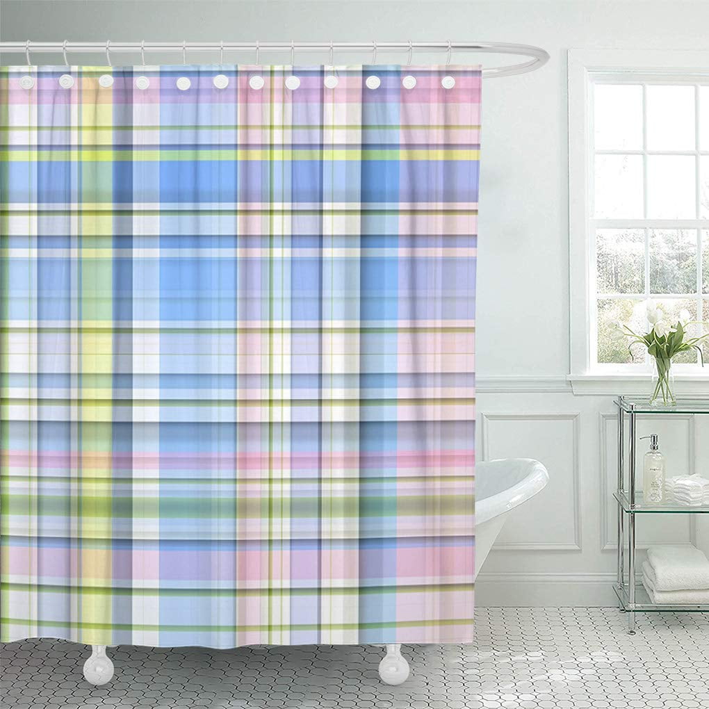 SUTTOM Initials Blue Pink Yellow Wht Preppy Madras Quilting Squares