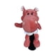 thumbnail image 3 of Funda de madera para cabeza de golf de peluche con forma de animal hipopótamo rojo, 3 of 9