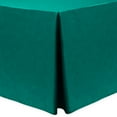 thumbnail image 1 of Ultimate Textile (5 Pack) Shantung - Majestic 6 ft. Fitted Tablecloth - for 30 x 72-Inch Banquet and Folding Rectangular Tables - 42"H, Teal, 1 of 3