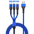 thumbnail image 1 of 3 en 1 teléfono móvil cable de datos USB 2.4A Micro USB tipo C cable de datos del cargador cable de datos de carga rápida Gao Jiahui unisex, 1 of 2