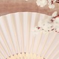 thumbnail image 5 of Balsa Circle 5 Ivory Silk Folding Hand Fans Wedding Favor Birthday Party Events, 5 of 6