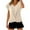 Beige, variant on Twist Front Tops for Women, Yigetop Solid Color V Neck T Shirt Elegant Short Sleeved Top for Spring and Summer Women's Clothing Womens Dress Tops Black L