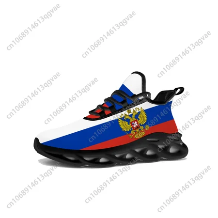 

Russian Flag Flats Sneakers Mens Womens Russia Pop Sports Running High Quality Sneaker Lace Up Mesh Footwear Tailor-made Shoe