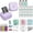 Purple, variant on Sticker Printer - Mini Printer with 14 Rolls Self-Adhesive Papers, Pocket Label Maker for /Android, Thermal Machine for Students Birthday,