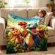 thumbnail image 5 of Cartoons Dinosaur Print Flannel Fleece Throw Blanket Soft Cozy Decorative Blanket For Home Bedroom Sofa, 5 of 6