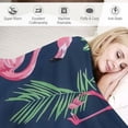thumbnail image 3 of PIKWEEK  Flamingo Super Soft Blanket Comfortable Children's Warmth Blanket Boys Sofa Bed Sofa Various Sizes White, 3 of 6