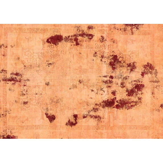 Ahgly Company Indoor Rectangle Persian Orange Bohemian Area Rugs, 6' x 9'