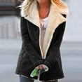 thumbnail image 1 of Womens 2022 Winter Long Sleeve Solid Fuzzy Fleece Open Front Hooded Cardigans Jacket Coats Outerwear with Pocket, 1 of 5