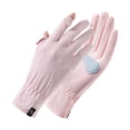 thumbnail image 2 of PInxai Summer Gloves for Women Cycling Gloves Sports Solid Color Outdoor Hiking Sun Protection Touchscreen Gloves,Pink,Free Size, 2 of 8