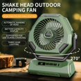 thumbnail image 3 of Fiuion 10400mAh Camping Fan with LED Lantern 3 Speed Rechargeable Tent Fan 270° Rotation Green, 3 of 10