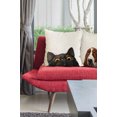 thumbnail image 6 of WIRESTER 18x18 inch Square Decorative Throw Sofa Pillow Cases, Black Bombay Kitten Cat, 6 of 7