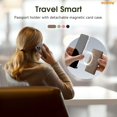 thumbnail image 3 of WHIPPY Passport Holder for Travel Leather Passport Wallet with Airtag Slot Women Men RFID Blocking Passport Cover Case Coffee Travel Essentials, 3 of 6
